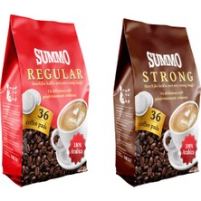 Summo Senseo 1 Adet Regular ve 1 Adet Strong Avantaj Paketi Pad Kahve Kapsülü 2 x 36 Pod 72'li