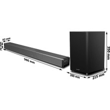 Leader SB33 2.1 Soundbar Ses Sistemi(Bluetooth-Usb-Hdmı-Optik-Fm)