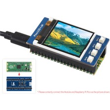 WaveShare Raspberry Pi Pico 1.44INÇ LCD Ekran Modülü - 65K Colors, 128X128, Spı
