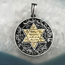 Takıhan Özel Tasarım 925 Ayar Gümüş Mührü Süleyman Kolye Ucu