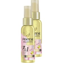 Pantene Pro-V 7'si 1 Arada Hint Yağı Biotin Gül Suyu Ağırlaştırmayan Saç Sprey Yağı 100 ml 2'li Set