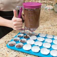 Eminönü Toptancı Mutfak Hamuru Dispenseri/ Ölçekli Hamur Dağıtıcı Pankek Cupcake