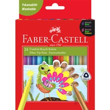 Faber-Castell Comfort Keçeli Kalem, 24'lü 6 Neon,6 Metalik, 12 Klasik