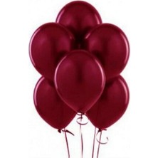 Festivall Metalik Bordo Balon 10'lu Paket