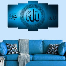 ZEVAHİR MOBİLYA DEKORASYON Zevahir 5 Parça Mdf Allah Lafzı Dini Tablo