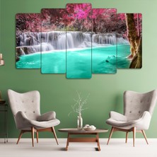 ZEVAHİR MOBİLYA DEKORASYON Zevahir 5 Parça Mdf Şelale Manzara Tablo