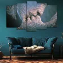 ZEVAHİR MOBİLYA DEKORASYON Zevahir 5 Parça Mdf Öpüşenler Modern Tablo