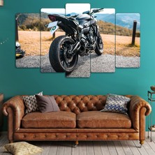 ZEVAHİR MOBİLYA DEKORASYON Zevahir 5 Parça Mdf Motorsiklet Tablo