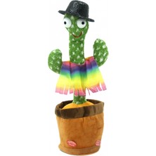 Çınarlı Konuşan Dans Eden Kaktüs Işıklı Saksı Peluş Oyuncak Cactus Toy