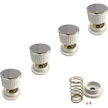 Parmis Optimum Düğme 4 Lü Takımı Ankastre Set Üstü Ocak Düğmesi - Beyaz (Yaylı) Görselle Eşleştiriniz SÜ0031