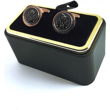 Kravatkolik Bakır Renk Blazer Dizayn Yuvarlak Kol Düğmesi KD1422