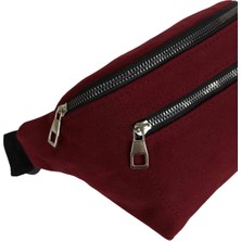 Beutel Denim Gabardin Unisex Bordo Bel ve Omuz Çantası BC-GAB001