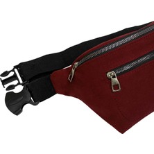 Beutel Denim Gabardin Unisex Bordo Bel ve Omuz Çantası BC-GAB001