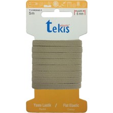 Hobizubi 10 Mm Bej Yassı Lastik - 5 Metre