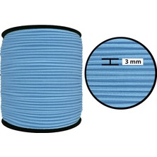 Hobizubi 3 Mm Yuvarlak Lastik-10 Metre Bebe Mavisi Yuvarlak Lastik