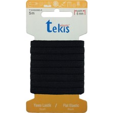 Hobizubi 10 Mm Siyah Yassı Lastik - 5 Metre