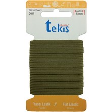 Hobizubi 8 Mm Haki Yassı Lastik - 5 Metre