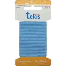 Hobizubi 1.5 Mm Bebe Mavisi Şapka Lastiği - 20 Metre - Yuvarlak Lastik