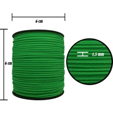 Hobizubi 1.5 Mm Şapka Lastik - 100 Metre Yeşil - Yuvarlak Lastik