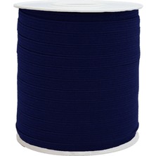 Hobizubi 6 Mm Lacivert Yassı Lastik - 100 Metre