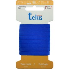 Hobizubi 8 Mm Koyu Mavi Yassı Lastik - 5 Metre
