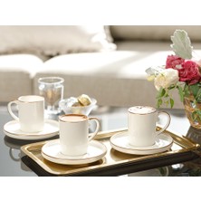 English Home Marella Porselen 6'lı Kahve Fincan Takımı 85 ml Rose Gold