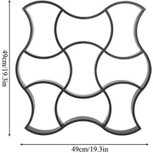 Taşmatik Parke Kilit Taşı Kalıbı Bahçe Taş Kalıp Zemin Kaplama Kalıbı 49X49 cm 8 Adet