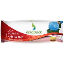 Ersopack Evsel Orta Boy Çöp Torbası 55X60 cm  50 Rulo 1000'li Çöp Poşeti