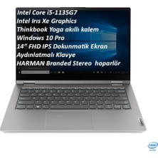 Lenovo Thinkbook 14S Yoga Itl Intel Core I5-1135G7 16GB 1 Tb SSD Intel Iris Xe Graphics Win 10 Pro 14" FHD Dokunmatik Ekran Kalem Taşınabilir Bilgisayar 20WE0033TX008