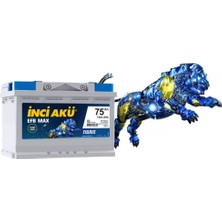 İnci 12V 75 Ah Efb Max Akü ( Üretim Yılı: 2021 )