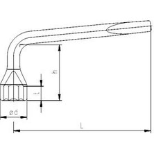 Izeltaş Bijon Anahtarı Pipo Tipi(Tornavida Ağızlı) 19MM