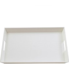 EW's Kitchenware Akrilik Beyaz Renk Desenli Tepsi
