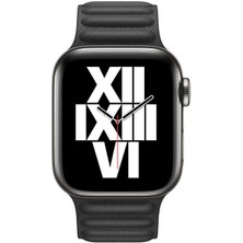 Nezih Case Apple Watch Seri 2/3/4/5/6/se 38MM Uyumlu Deri Kordon Siyah