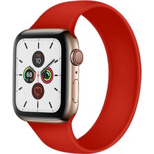 Nezih Case Apple Watch Seri 2/3/4/5/6/se 38MM Uyumlu Solo Loop Large Silikon Kordon Kırmızı