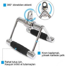 Xtreme Fitness Triceps V Bar + Düz Bar + Rowing Çekiş Aparatı Seti