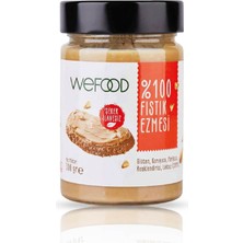 Wefood Glütensiz Vegan Katkısız Şekersiz Sade %100 Fıstık Ezmesi 300 gr (Fıstık Parçacıklı)