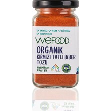 Wefood Organik Glütensiz Vegan Katkısız Kırmızı Tatlı Biber Tozu 65 gr