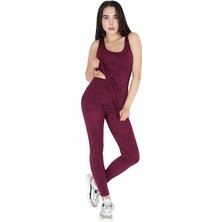Fore Sport Kadın Fuşya Melanj Seamless Dikişsiz Toparlayıcı Sporcu Atlet Alt Üst Fıtness Takımı