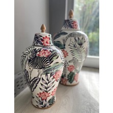 Home Works Zebra Desen 2'li Küp Seti