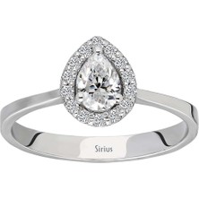 Sirius G Renk 0,68 Karat Damla Kesim Pırlanta Tektaş Yüzük 0441R0009