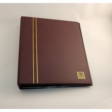 Koleksiyon Market Teksöz Standart Albüm Para Fdc Kartpostal Için   Sırtı 5 cm Bordo Renk