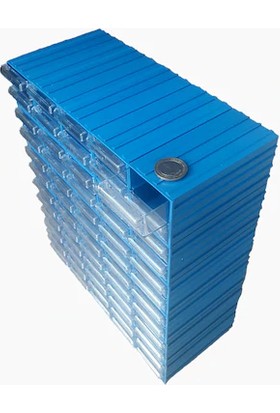 Sembol Plastik Çekmeceli Kutu (40 Adet Çekmece) 4.6X11.7X2.4 cm