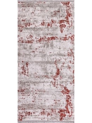 KREASYON Moos 7104 Gri Kırmızı Renkli Halı 160 x 230 cm