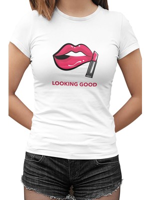 Lord T-Shirt Looking Good Beyaz Bayan Tshirt