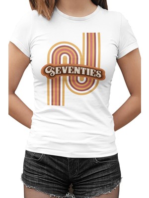 Lord T-Shirt Seventies Beyaz Bayan Tshirt