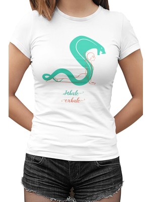 Lord T-Shirt Inhale Cobra Beyaz Bayan Tshirt