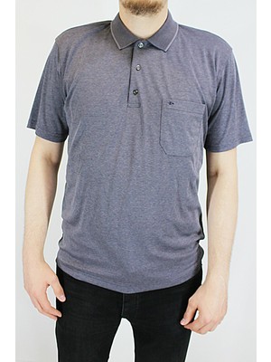 Taniş Erkek Petek Yaka Cepli Düz Baba T-Shirt