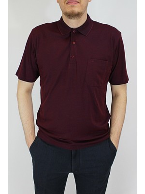Taniş Erkek Petek Yaka Cepli Düz Baba T-Shirt