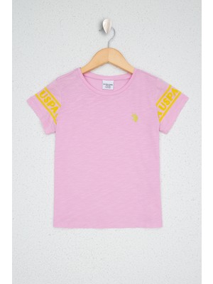 U.S. Polo Assn. Kız Çocuk Açık Pembe T Shirt