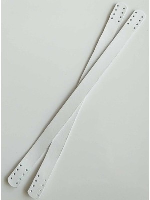 Angel Çanta Aksesuar 35X2 cm Gerçek Deri Çift Sap Açık Beyaz